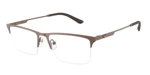 Emporio Armani EA1177 3006 แว่นสายตาโลหะทองแดงด้าน Rectangle Slim สำหรับผู้ชาย