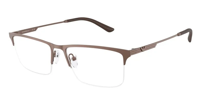 Emporio Armani EA1177 3006 แว่นสายตาโลหะทองแดงด้าน Rectangle Slim สำหรับผู้ชาย Emporio Armani EA1177 3006 แว่นสายตาโลหะทองแดงด้าน Rectangle Slim สำหรับผู้ชาย