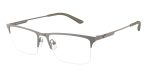 Emporio Armani EA1177 3425 แว่นสายตาโลหะ Matte Grey Rectangle สำหรับผู้ชาย