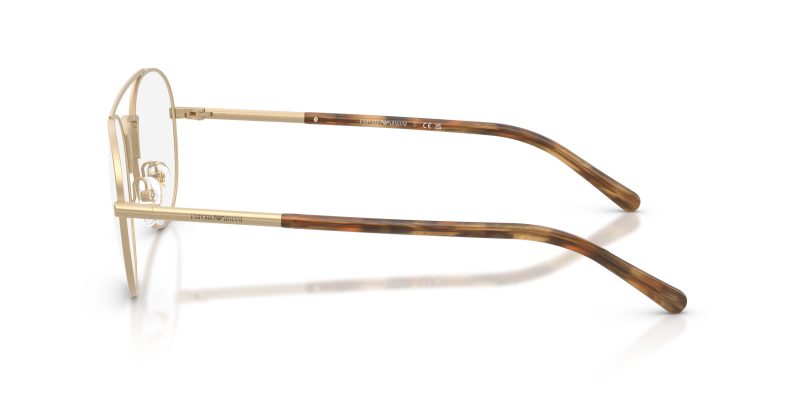 แว่นสายตา Emporio Armani EA1178 3421 มุมข้าง Flexible Frame ขาโลหะเส้นบาง ทรงนักบินคลาสสิก