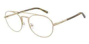 Emporio Armani EA1178 3422 แว่นสายตาโลหะ Matte Pale Gold Aviator สำหรับผู้ชาย