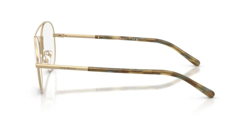 แว่นสายตา Emporio Armani EA1178 3422 มุมข้าง Aviator Pale Gold
