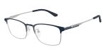 Emporio Armani EA1181D 3018 แว่นสายตาโลหะ Matte Blue Silver Pillow Asian Fit สำหรับผู้ชาย