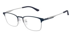 Emporio Armani EA1181D 3018 แว่นสายตาโลหะ Matte Blue Silver Pillow Asian Fit สำหรับผู้ชาย