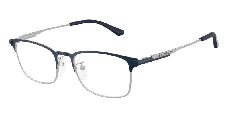 Emporio Armani EA1181D 3018 แว่นสายตาโลหะ Matte Blue Silver Pillow Asian Fit สำหรับผู้ชาย Emporio Armani EA1181D 3018 แว่นสายตาโลหะ Matte Blue Silver Pillow Asian Fit สำหรับผู้ชาย