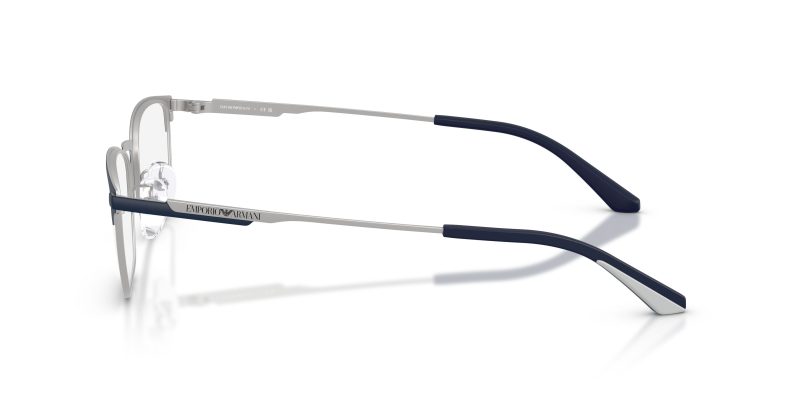 แว่นสายตา Emporio Armani EA1181D 3018 มุมข้าง Pillow Matte Blue Silver