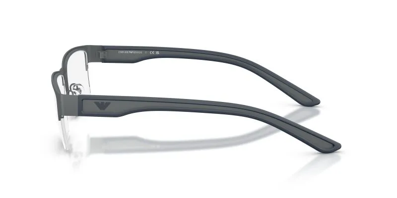 แว่นสายตา Emporio Armani EA1182 3010 มุมข้าง Rectangle Rubberized Grey Navy