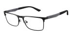 Emporio Armani EA1183 3432 แว่นสายตาโลหะดำด้าน Rectangle สำหรับผู้ชาย