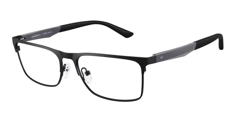 Emporio Armani EA1183 3432 แว่นสายตาโลหะดำด้าน Rectangle สำหรับผู้ชาย Emporio Armani EA1183 3432 แว่นสายตาโลหะดำด้าน Rectangle สำหรับผู้ชาย
