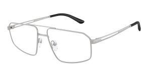 Emporio Armani EA1184 3045 แว่นสายตาโลหะ Matte Silver Aviator สำหรับผู้ชาย