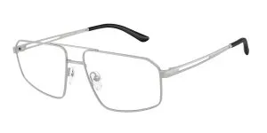 Emporio Armani EA1184 3045 แว่นสายตาโลหะ Matte Silver Aviator สำหรับผู้ชาย