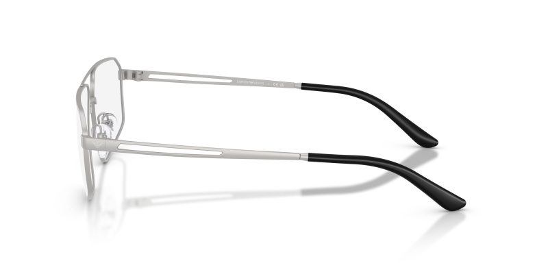 แว่นสายตา Emporio Armani EA1184 3045 มุมข้าง Aviator Matte Silver