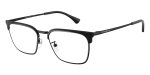 Emporio Armani EA1186D 3001 แว่นสายตาโลหะดำด้าน Square XL Asian Fit สำหรับผู้ชาย