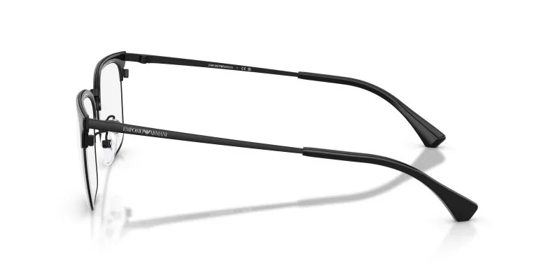 แว่นสายตา Emporio Armani EA1186D 3001 มุมข้าง Square โลหะดำด้าน Asian Fit