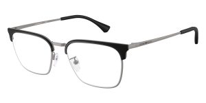 Emporio Armani EA1186D 3003 แว่นสายตาโลหะ Matte Gunmetal Square Asian Fit สำหรับผู้ชาย