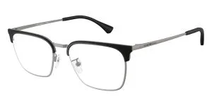 Emporio Armani EA1186D 3003 แว่นสายตาโลหะ Matte Gunmetal Square Asian Fit สำหรับผู้ชาย