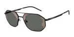 Emporio Armani EA2147 30017G แว่นกันแดดโลหะดำด้าน Geometric Red Mirror สำหรับผู้ชาย