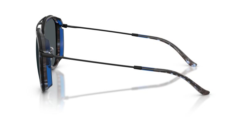 แว่นกันแดด Emporio Armani EA2163 300180 มุมข้าง Aviator Matte Black