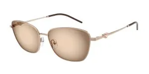 Emporio Armani EA2170 301113 แว่นกันแดดโลหะทองชมพู Irregular XL เลนส์ไล่ระดับ สำหรับผู้หญิง