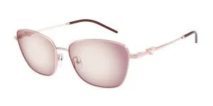 Emporio Armani EA2170 34268H แว่นกันแดดโลหะชมพู Irregular XL Pink Violet Lens สำหรับผู้หญิง