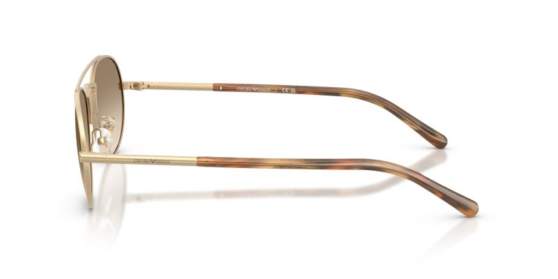 แว่นกันแดด Emporio Armani EA2171 300213 มุมข้าง Flexible Frame ขาโลหะเส้นบาง ทรงนักบินคลาสสิก