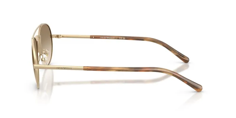 แว่นกันแดด Emporio Armani EA2171 300213 มุมข้าง Flexible Frame ขาโลหะเส้นบาง ทรงนักบินคลาสสิก