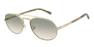 Emporio Armani EA2171 30022C แว่นกันแดดโลหะ Matte Pale Gold Aviator Brown Mirror สำหรับผู้ชาย