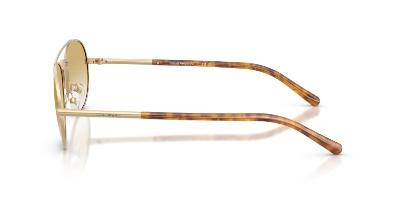 แว่นกันแดด Emporio Armani EA2171 30022Q มุมข้าง Aviator Pale Gold