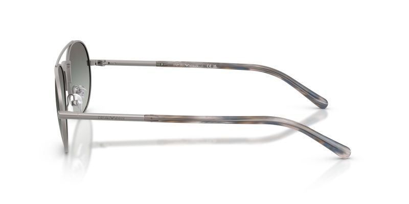 แว่นกันแดด Emporio Armani EA2171 300311 มุมข้าง Flexible Frame ขาโลหะเส้นบาง ทรงนักบินคลาสสิก