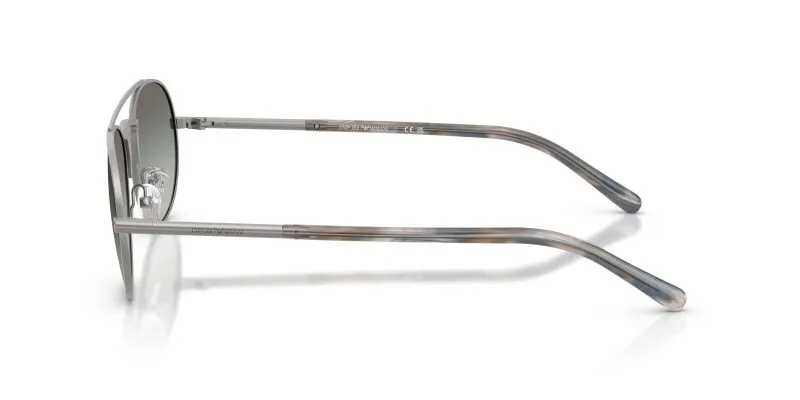 แว่นกันแดด Emporio Armani EA2171 300311 มุมข้าง Flexible Frame ขาโลหะเส้นบาง ทรงนักบินคลาสสิก
