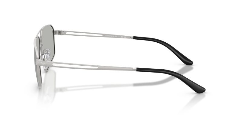 แว่นกันแดด Emporio Armani EA2173 30458V มุมข้าง Aviator Mirror Silver