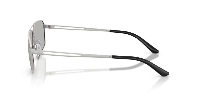 แว่นกันแดด Emporio Armani EA2173 30458V มุมข้าง Aviator Mirror Silver