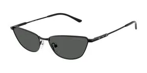 Emporio Armani EA2174B 301487 แว่นกันแดดโลหะดำ Cat-Eye เลนส์เทาเข้ม สำหรับผู้หญิง