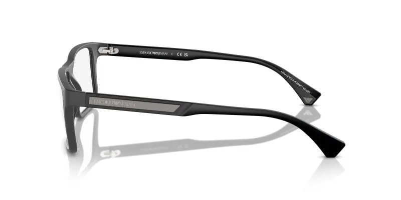 แว่นสายตา Emporio Armani EA3038 5126 มุมข้าง ฉีดเทาด้าน Rectangle