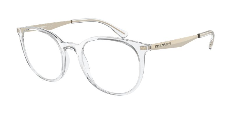 Emporio Armani EA3168 5371 แว่นสายตากรอบฉีด Crystal Pantos ขาทอง สำหรับผู้หญิง