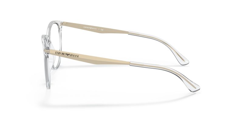 แว่นสายตา Emporio Armani EA3168 5371 มุมข้าง Pantos Crystal ขา Gold