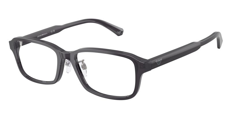 Emporio Armani EA3215D 5029 แว่นสายตาอะซิเตทเทาโปร่งใสประกาย Pillow สำหรับผู้ชาย