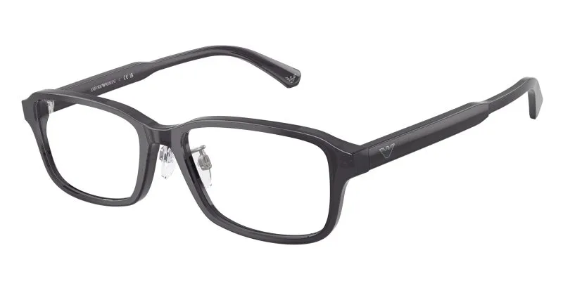 Emporio Armani EA3215D 5029 แว่นสายตาอะซิเตทเทาโปร่งใสประกาย Pillow สำหรับผู้ชาย