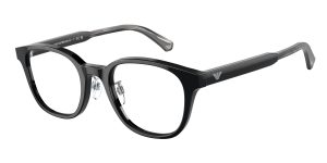 Emporio Armani EA3216D 5017 แว่นสายตาอะซิเตทดำ Pantos Asian Fit สำหรับผู้ชาย