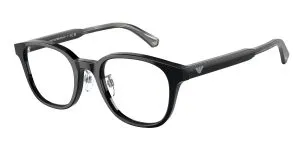 Emporio Armani EA3216D 5017 แว่นสายตาอะซิเตทดำ Pantos Asian Fit สำหรับผู้ชาย