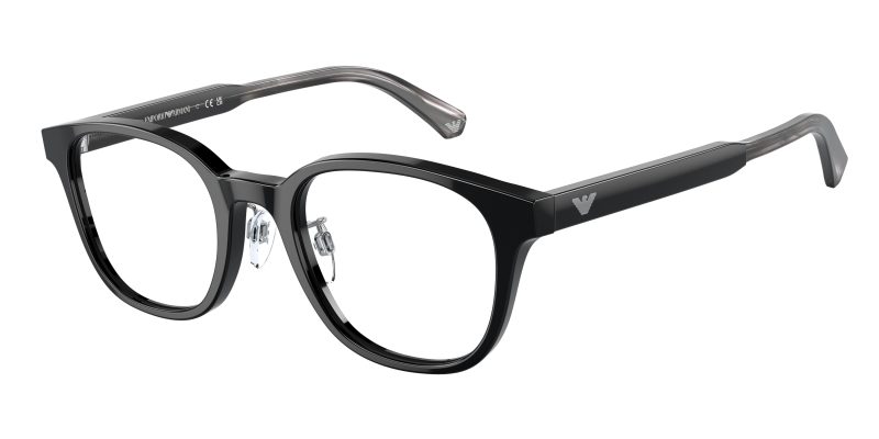Emporio Armani EA3216D 5017 แว่นสายตาอะซิเตทดำ Pantos Asian Fit สำหรับผู้ชาย