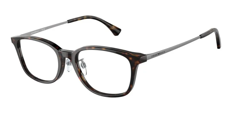 Emporio Armani EA3217D 5026 แว่นสายตาอะซิเตทฮาวานา Pillow Asian Fit สำหรับผู้ชาย