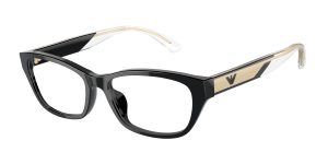 Emporio Armani EA3238U 5017 แว่นสายตาอะซิเตทดำขัดเงา Cat-Eye สำหรับผู้หญิง