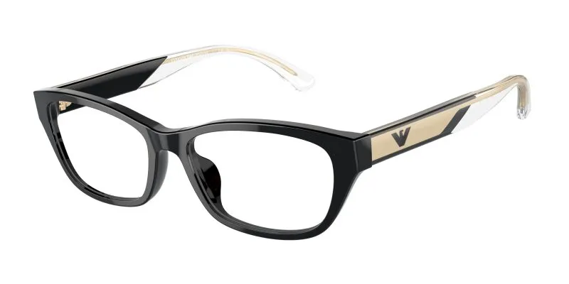 Emporio Armani EA3238U 5017 แว่นสายตาอะซิเตทดำขัดเงา Cat-Eye สำหรับผู้หญิง
