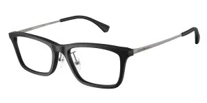 Emporio Armani EA3252D 5001 แว่นสายตาอะซิเตทดำด้าน Rectangle XL Asian Fit สำหรับผู้ชาย