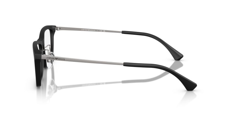 แว่นสายตา Emporio Armani EA3252D 5001 มุมข้าง Rectangle Matte Black Asian Fit