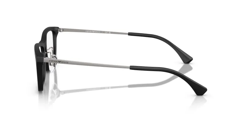 แว่นสายตา Emporio Armani EA3252D 5001 มุมข้าง Rectangle Matte Black Asian Fit
