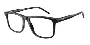 Emporio Armani EA3257F 5017 แว่นสายตาอะซิเตทดำขัดเงา Square สำหรับผู้ชาย
