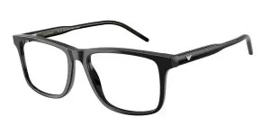 Emporio Armani EA3257F 5017 แว่นสายตาอะซิเตทดำขัดเงา Square สำหรับผู้ชาย