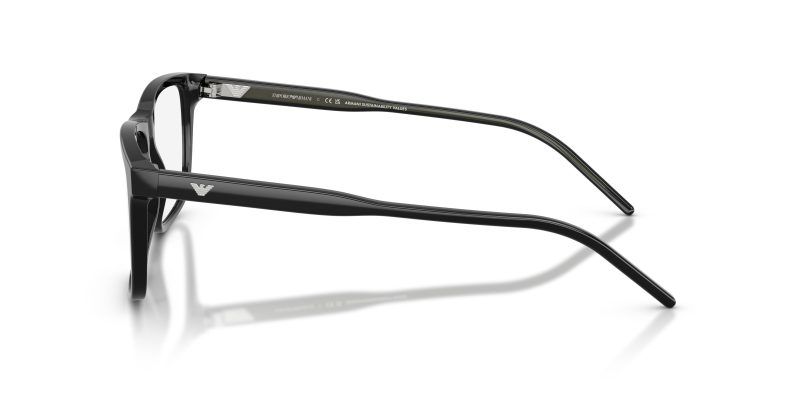 แว่นสายตา Emporio Armani EA3257F 5017 มุมข้าง Square Black
